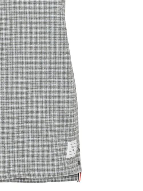 Medium grey/white cotton blend check pattern dress Thom Browne | FJD105AJ0113035